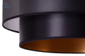 DUOLLA - lampa wisząca z abażurem glamour NANTES, 45x22 cm czarna G