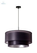 DUOLLA - lampa wisząca z abażurem glamour NANTES, 45x22 cm czarna S