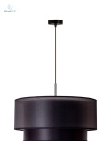 DUOLLA - lampa wisząca z abażurem glamour NANTES, 45x22 cm czarna S