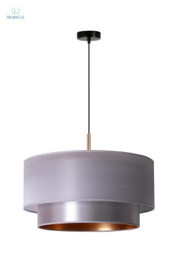 DUOLLA - lampa wisząca z abażurem glamour NANTES, 45x22 cm srebrna G