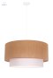 DUOLLA - nowoczesna lampa wisząca z abażurem BOHO, 45x22 cm juta/biała