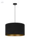 DUOLLA - nowoczesna lampa wisząca z abażurem GOLDEN, black/gold