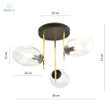 EMIBIG - nowoczesna lampa sufitowa ARGO 3 black/transparent