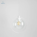 ARTERA - nowoczesna, skandynawska lampa wisząca AURA WHITE TRANSPARENT