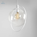 ARTERA - nowoczesna, skandynawska lampa wisząca AURA WHITE TRANSPARENT