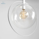 ARTERA - nowoczesna, skandynawska lampa wisząca AURA WHITE TRANSPARENT