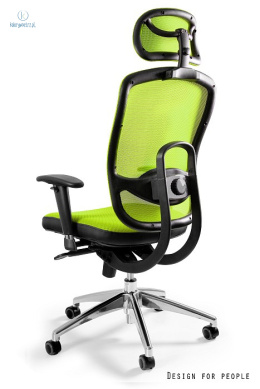 UNIQUE - nowoczesny fotel biurowy obrotowy VIP, czarny/zielony