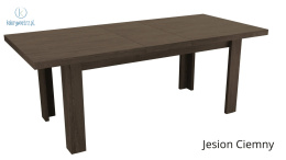 JARSTOL - nowoczesny, duży stół rozkładany do salonu/jadalni INDIANAPOLIS, 160-200 cm kolor jesion ciemny