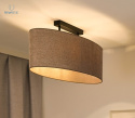 DUOLLA - elegancka lampa sufitowa z abażurem OVAL L, cappuccino