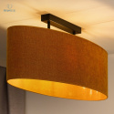 DUOLLA - elegancka lampa sufitowa z abażurem OVAL L, musztardowa