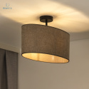 DUOLLA - elegancka lampa sufitowa z abażurem OVAL, cappuccino