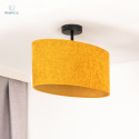 DUOLLA - elegancka lampa sufitowa z abażurem OVAL, musztardowa