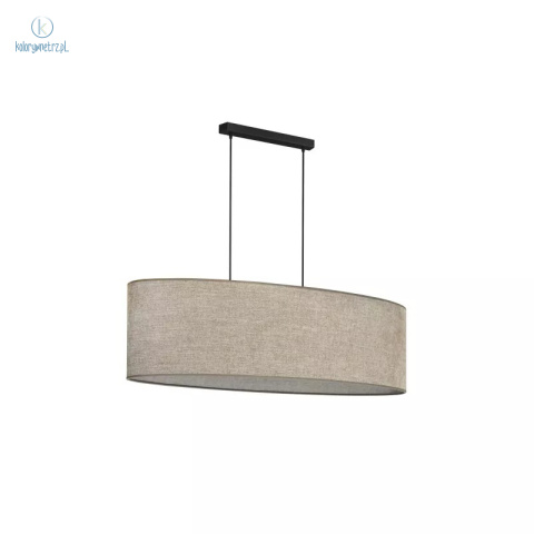 DUOLLA - elegancka lampa wisząca z abażurem OVAL L, cappuccino