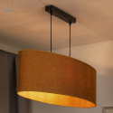 DUOLLA - elegancka lampa wisząca z abażurem OVAL L, musztardowa