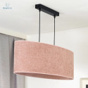 DUOLLA - elegancka lampa wisząca z abażurem OVAL L, róż