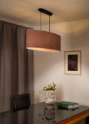 DUOLLA - elegancka lampa wisząca z abażurem OVAL L, róż