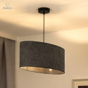 DUOLLA - elegancka lampa wisząca z abażurem OVAL, grafit