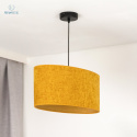 DUOLLA - elegancka lampa wisząca z abażurem OVAL, musztardowa