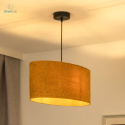 DUOLLA - elegancka lampa wisząca z abażurem OVAL, musztardowa