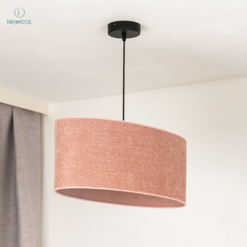 DUOLLA - elegancka lampa wisząca z abażurem OVAL, róż