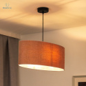 DUOLLA - elegancka lampa wisząca z abażurem OVAL, róż