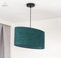 DUOLLA - elegancka lampa wisząca z abażurem OVAL, zieleń butelkowa