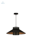 DUOLLA - lampa wisząca z abażurem RIO GLAMOUR RATTAN, czarna/złota