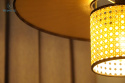 DUOLLA - lampa sufitowa z abażurem TOKYO GLAMOUR RATTAN, złota/słomkowa