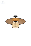 DUOLLA - lampa sufitowa z abażurem TOKYO GLAMOUR RATTAN, złota/słomkowa