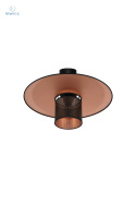 DUOLLA - lampa sufitowa z abażurem TOKYO GLAMOUR SHINY, czarna/miedziana