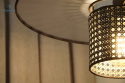 DUOLLA - lampa wisząca z abażurem TOKYO GLAMOUR RATTAN, czarna