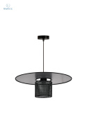 DUOLLA - lampa wisząca z abażurem TOKYO GLAMOUR RATTAN, czarna