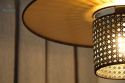 DUOLLA - lampa wisząca z abażurem TOKYO GLAMOUR RATTAN, złota/czarna