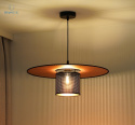 DUOLLA - lampa wisząca z abażurem TOKYO GLAMOUR SHINY, czarna/miedziana