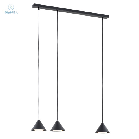 EMIBIG - nowoczesna lampa wisząca ELIT 3 BLACK, czarna