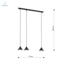 EMIBIG - nowoczesna lampa wisząca ELIT 3 BLACK, czarna