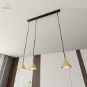 EMIBIG - nowoczesna lampa wisząca glamour ELIT 3 GOLD, czarno-złota