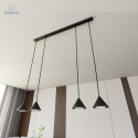 EMIBIG - nowoczesna lampa wisząca ELIT 4 BLACK, czarna