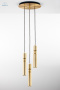 JUPITER - nowoczesna lampa sufitowa ALAS P3 GOLD, złota