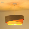 DUOLLA - lampa wisząca glamour z abażurem TRIO KOBO, 45x20 cm beżowy/ecru