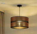 DUOLLA - lampa wisząca z abażurem COPPER SHINY, 40x22 cm miedziana/czarna