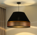 DUOLLA - lampa wisząca z abażurem COPPER SHINY S, 60x36 cm czarna/miedziana