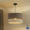 DUOLLA - nowoczesna lampa wisząca z abażurem DOUBLE, 40x25 cm cappuccino/ecru