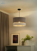 DUOLLA - nowoczesna lampa wisząca z abażurem DOUBLE, 40x25 cm cappuccino/ecru