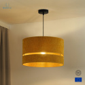 DUOLLA - nowoczesna lampa wisząca z abażurem DOUBLE, 40x25 cm musztardowa