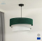 DUOLLA - nowoczesna lampa wisząca z abażurem TRIO, 45x25 cm zielona/szara/biała