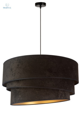 DUOLLA - nowoczesna lampa wisząca z abażurem TRIO DEVON, 45x25 cm czarna