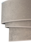DUOLLA - nowoczesna lampa wisząca z abażurem TRIO DEVON, 45x25 cm szara