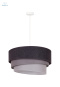 DUOLLA - nowoczesna lampa wisząca z abażurem TRIO PASTELL, 45x25 cm szara