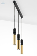 JUPITER - nowoczesna lampa sufitowa ALAS L3 GOLD/BLACK, złota/czarna